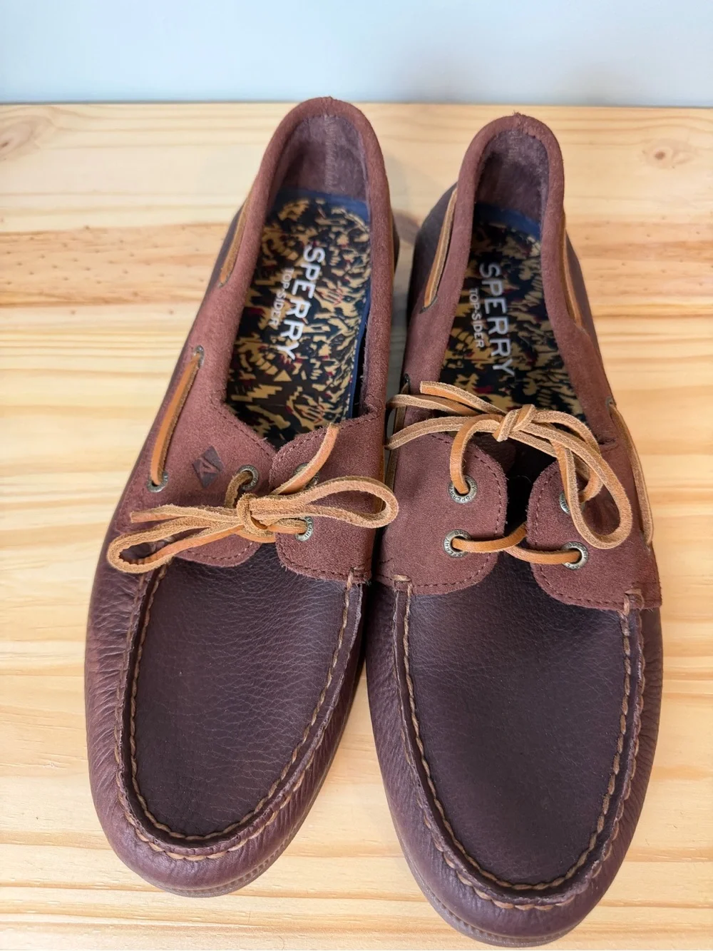 Men's Authentic Original Sperry Tumbled/Suede Boat Shoe - Brown (STS24531) Sz 12